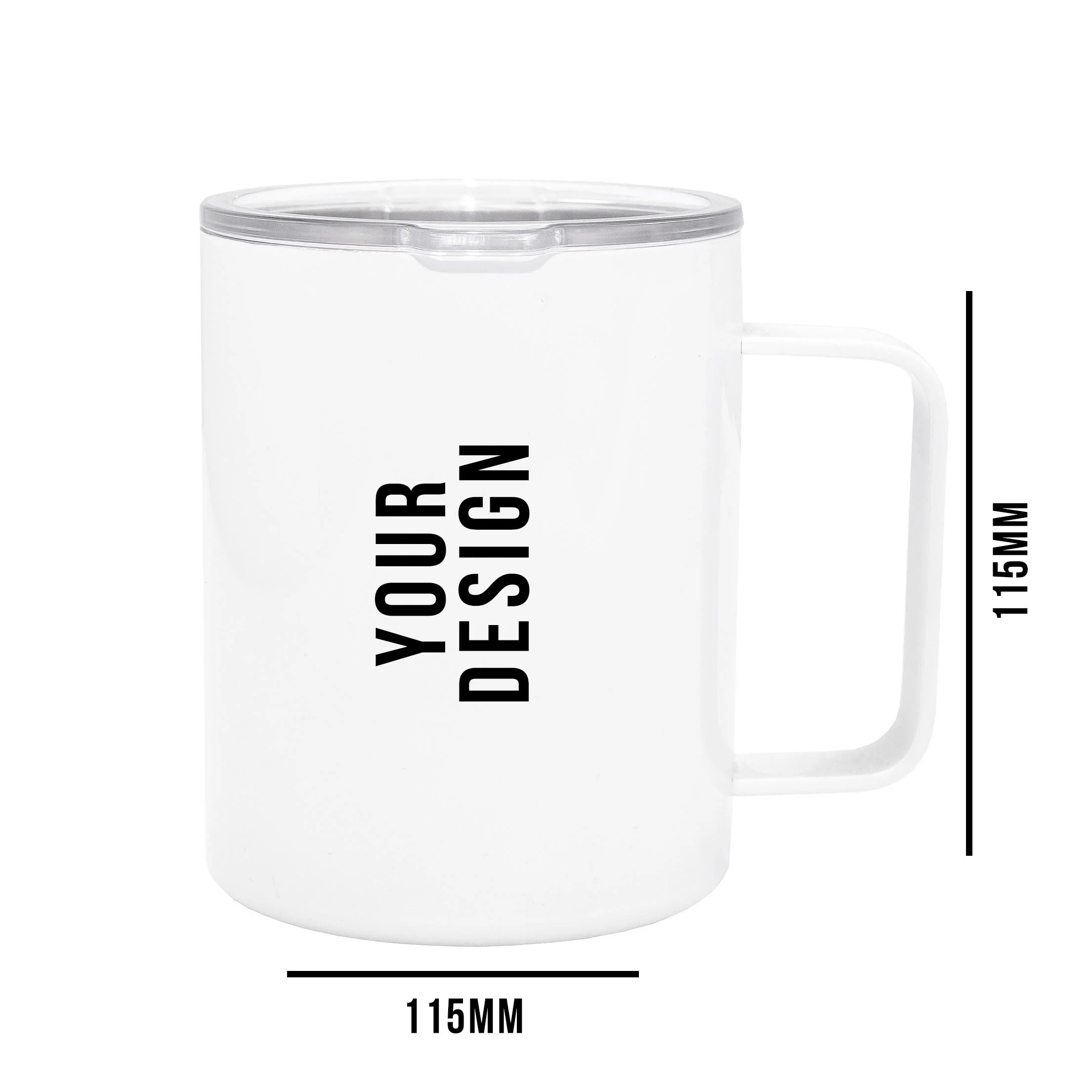 Personalised Double wall Stainless Steel Coffee Mug 12oz (White) - Image 10