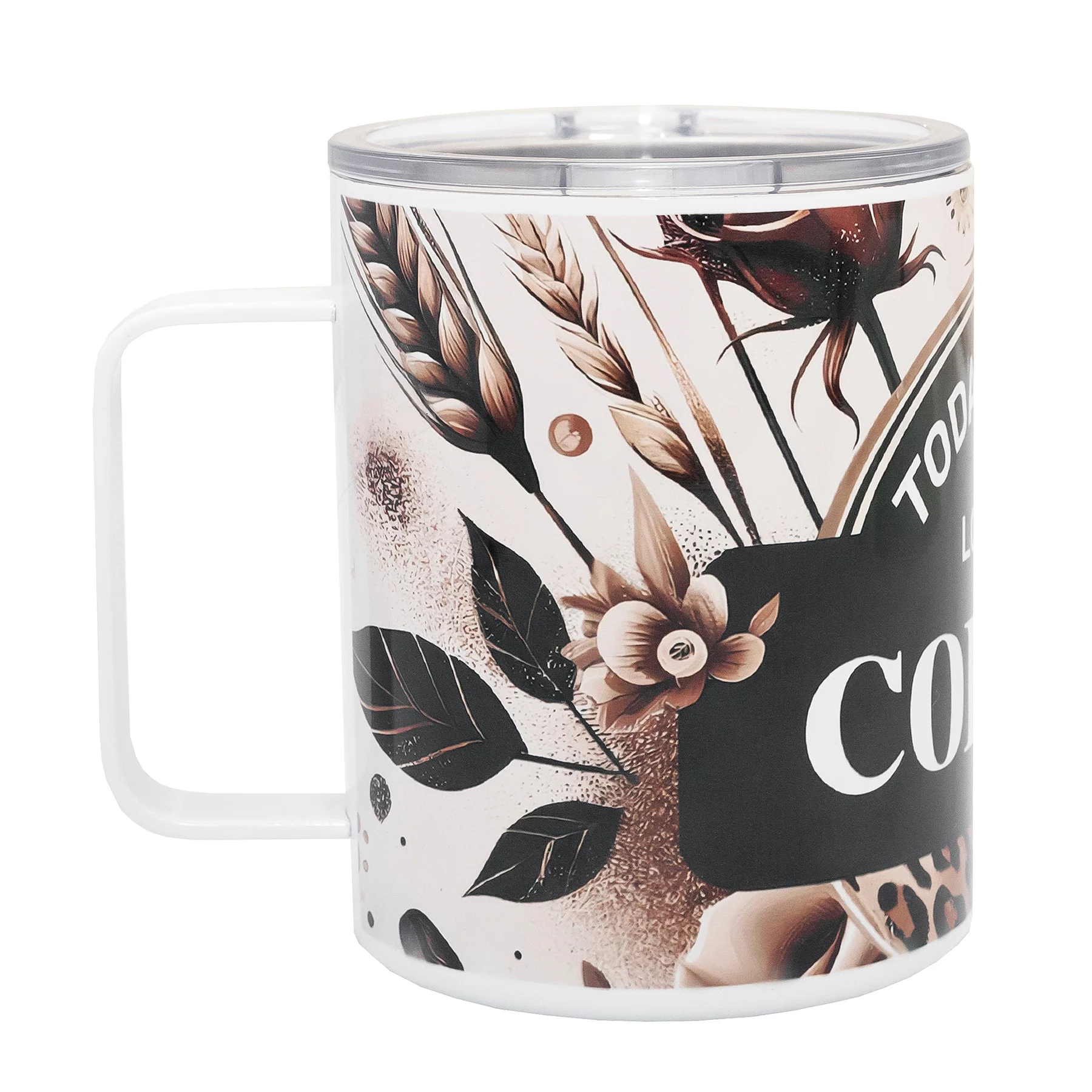 Personalised Double wall Stainless Steel Coffee Mug 12oz (White) - Image 3