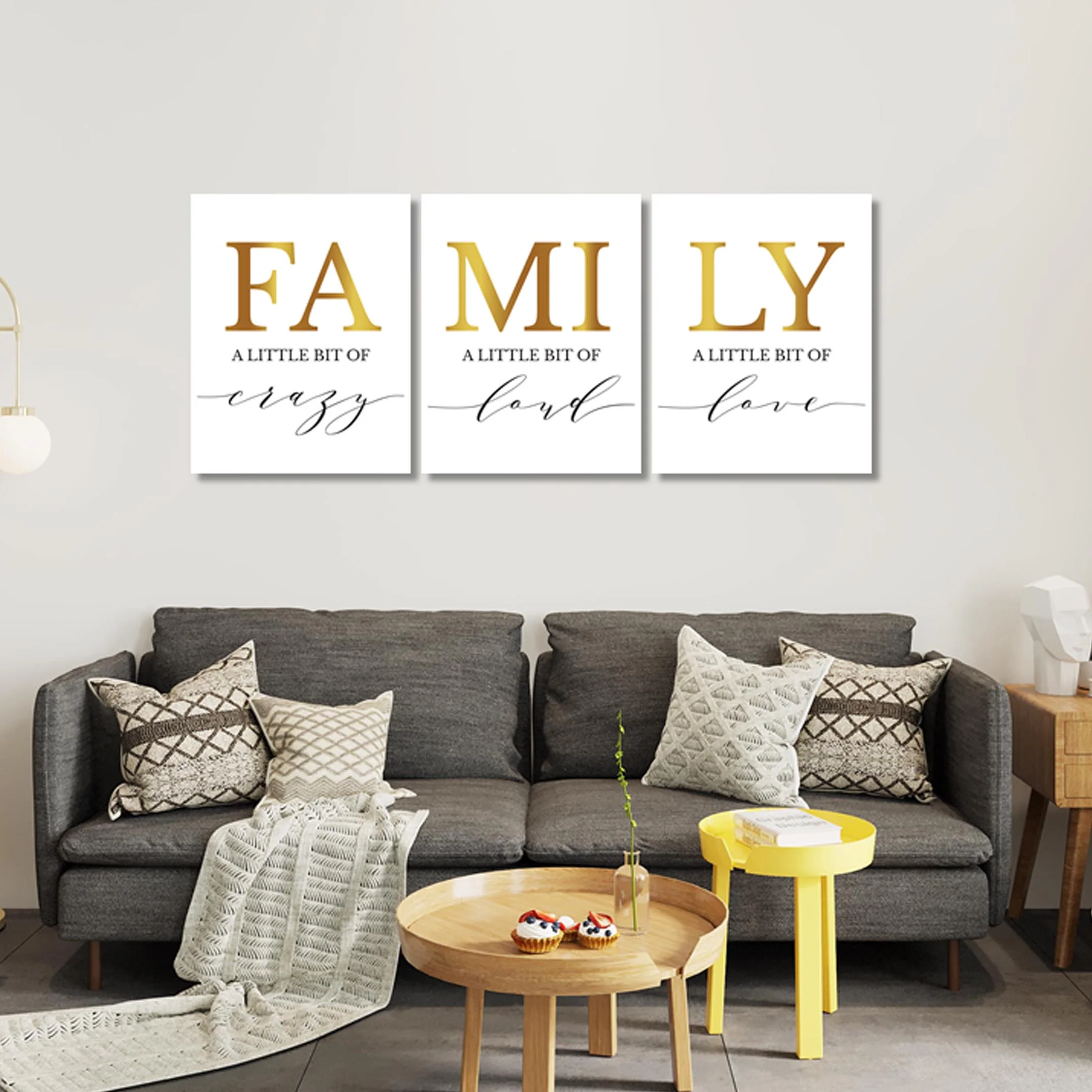 Wall art quote: Family - A little bit of crazy - loud- love