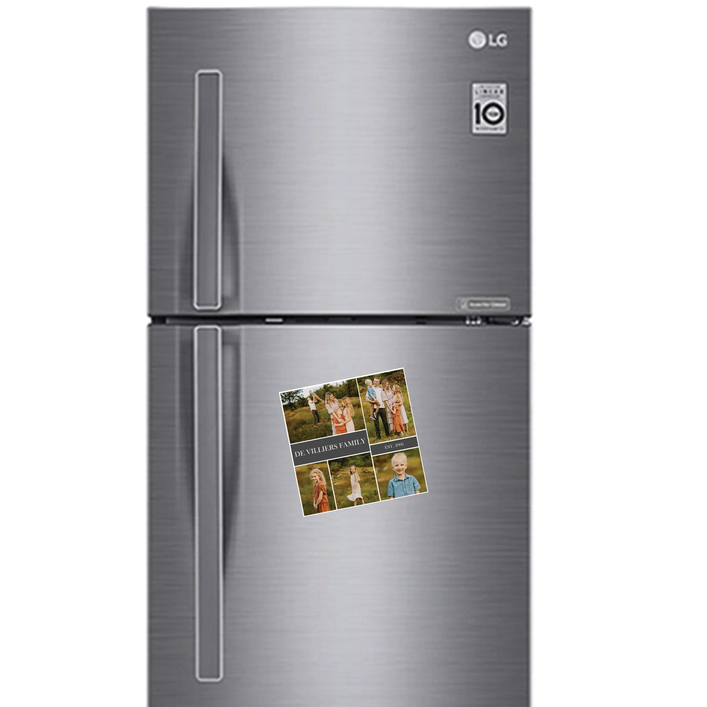 Photo Fridge Magnets "Family will Always be Connected by Heart" Collage (Pack of 2) - Image 3