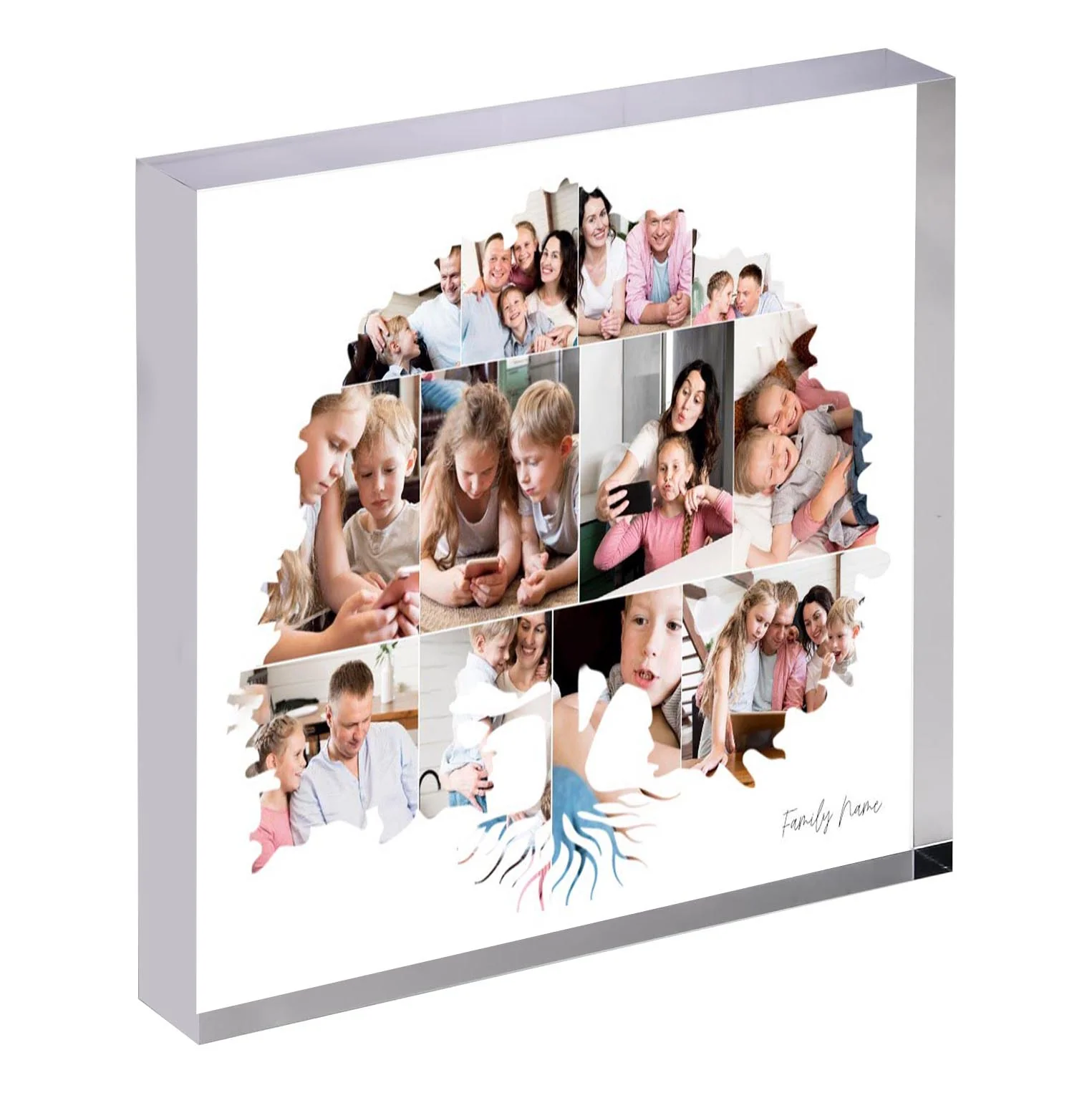 Family Tree Photo Collage on Acrylic, Slate, Mug or Magnet (12 Photos) - Image 5