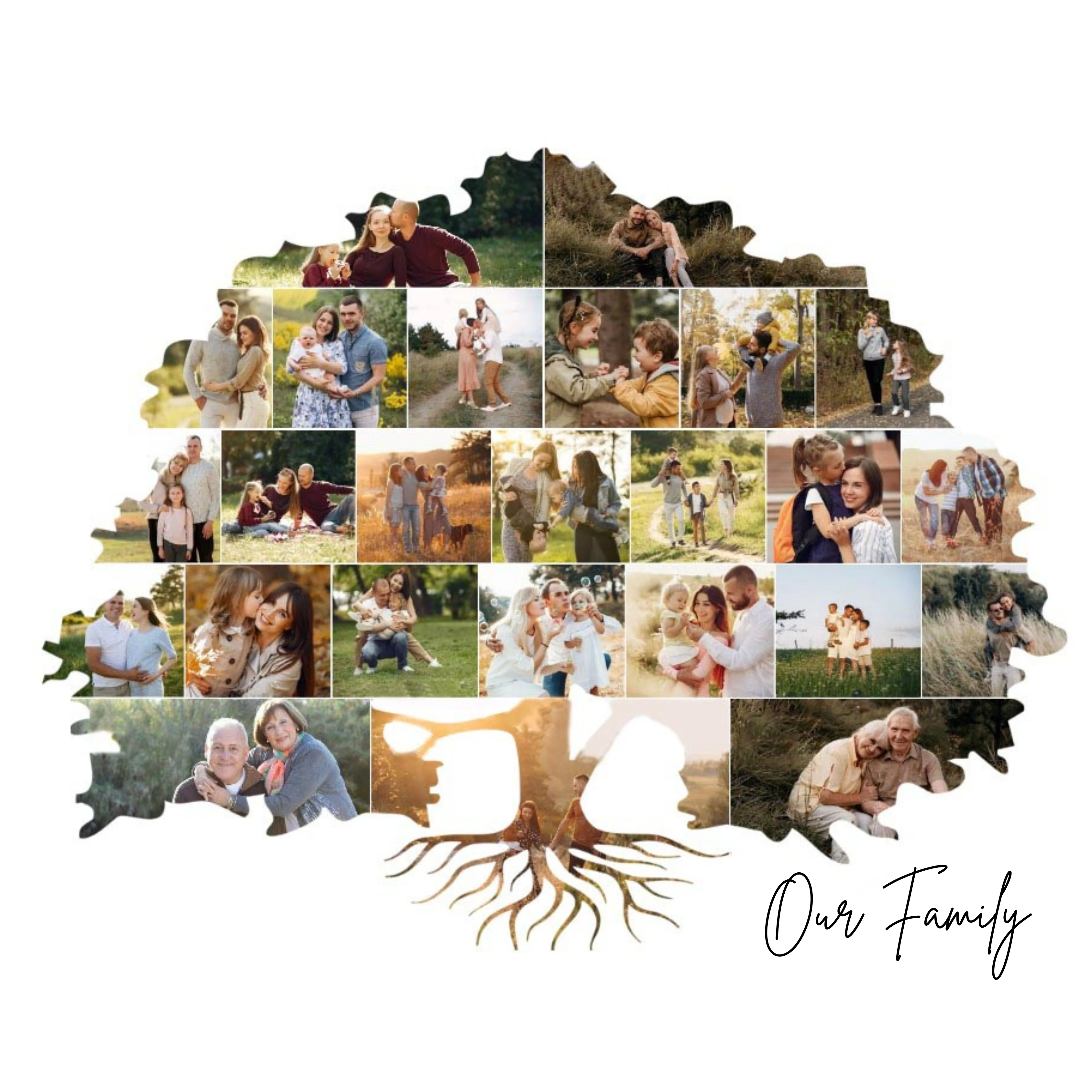 Family Tree Photo Collage on ready-to-hang Canvas (24 Photos) - Image 2
