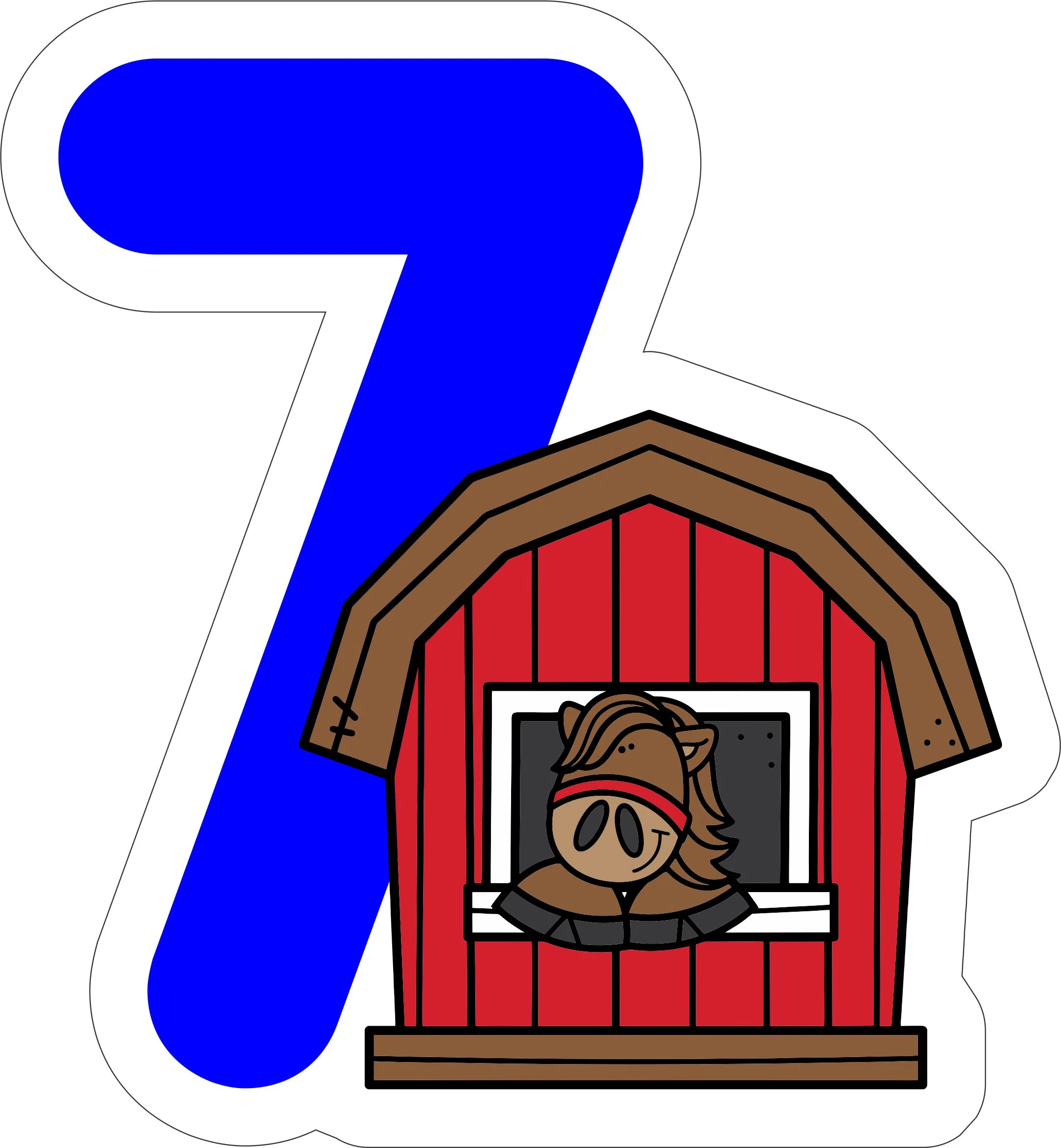 Farm Animal Theme Numbers Photo Fridge Magnets - (11 PER PACK) - Image 10