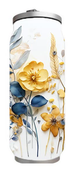 Flowers - 3D Yellow Flower Design on Tumbler, Can, Flask, or Water bottle - Image 4