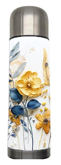 Flowers - 3D Yellow Flower Design on Tumbler, Can, Flask, or Water bottle - Image 5