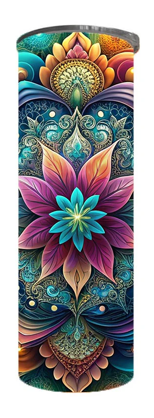 Flowers - Glitter Flower Design on Tumbler, Can, Flask, or Water bottle - Image 3