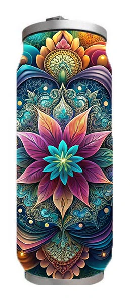 Flowers - Glitter Flower Design on Tumbler, Can, Flask, or Water bottle - Image 4