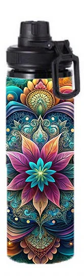 Flowers - Glitter Flower Design on Tumbler, Can, Flask, or Water bottle - Image 6