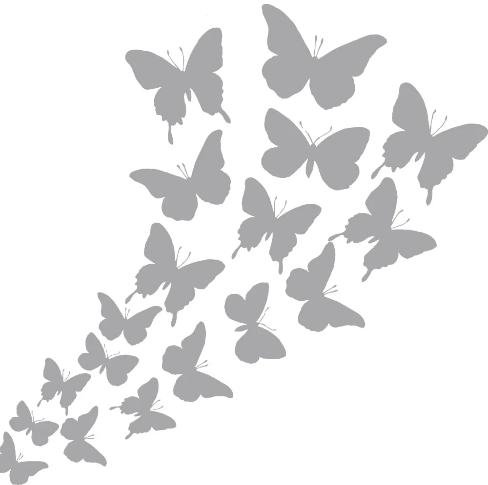 Frosted glass stickers (Anti Collision) - Butterflies x 20 - Image 2