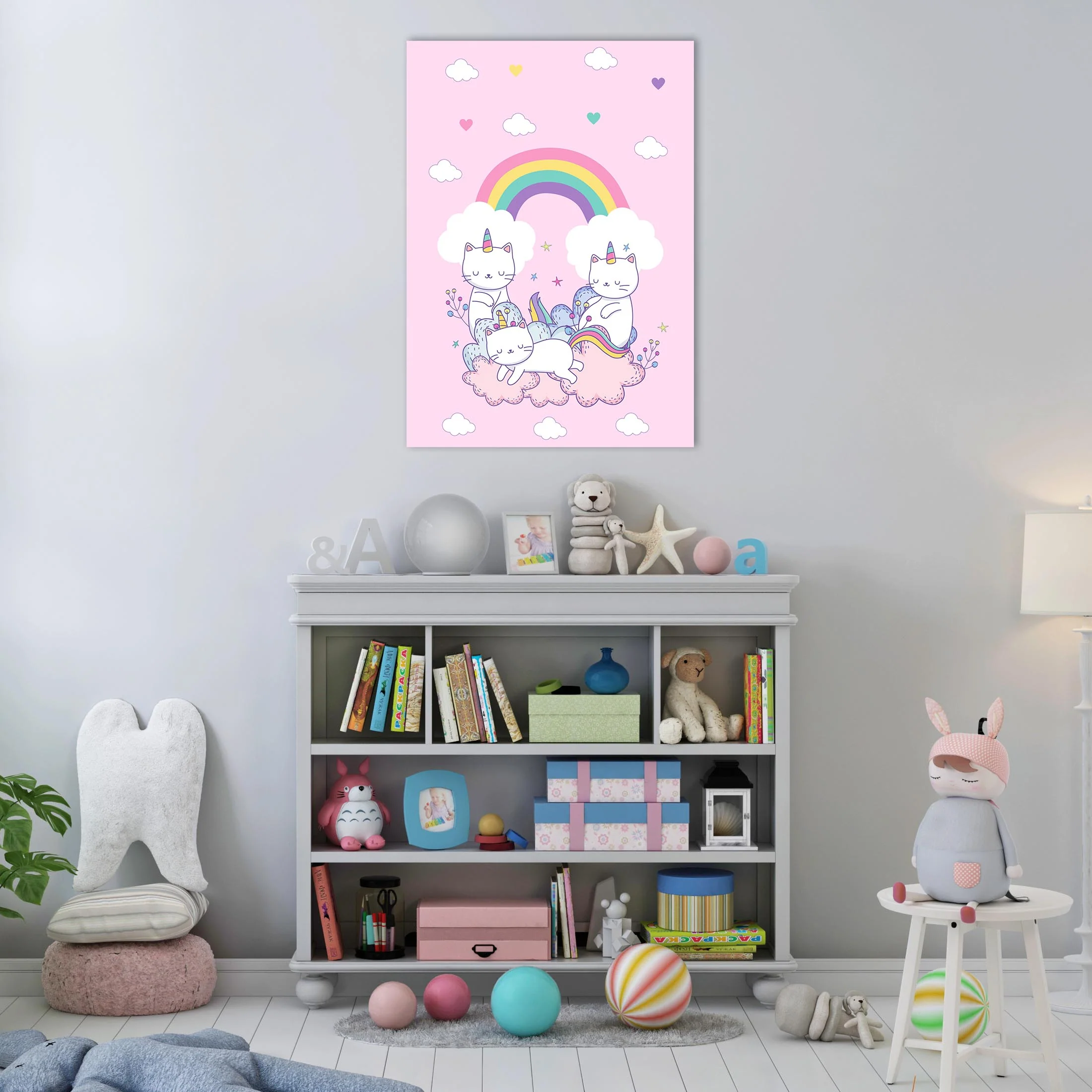 Girls: Set of 1 - Cute unicorn Cats