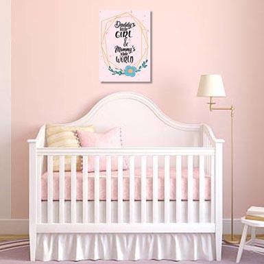 Girls: Set of 1 - Daddy's little girl, Moms whole world - Image 3