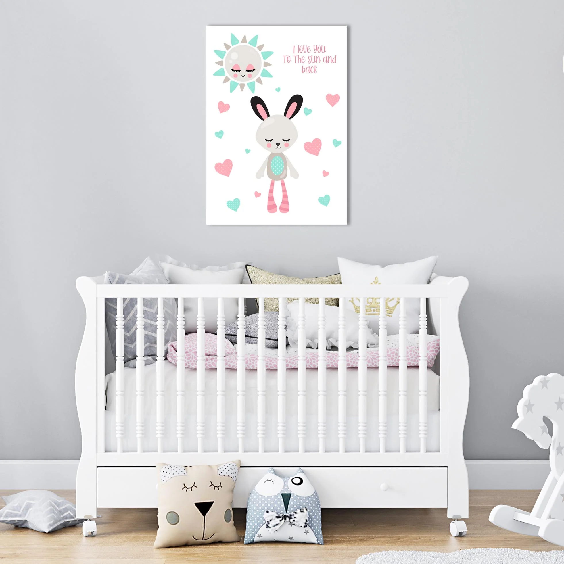 Girls: Set of 1 - I love you to the Sun and back (Bunny)