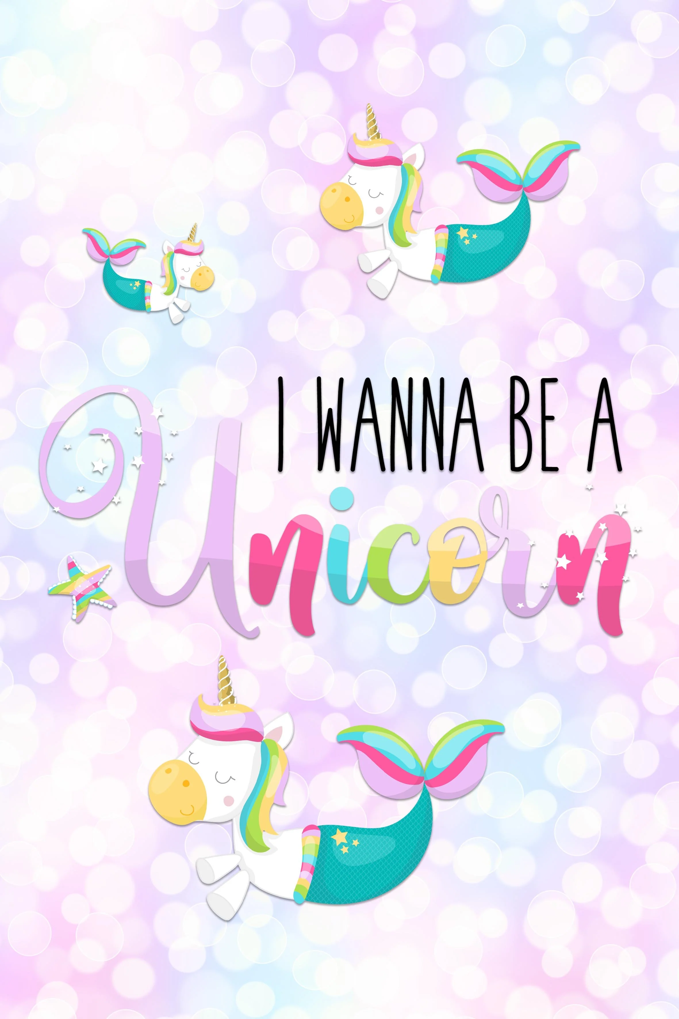Girls: Set of 1 - I wanna be a Unicorn Mermaid - Image 2
