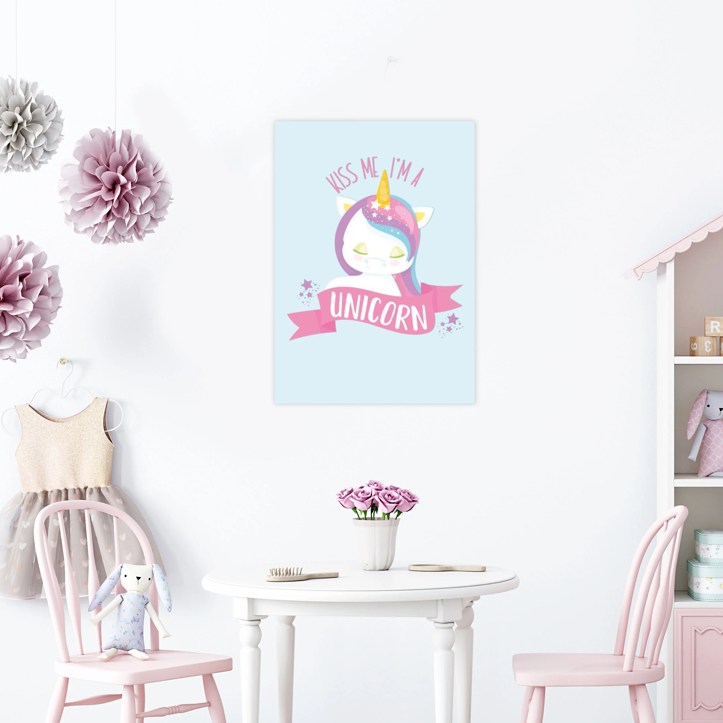 Girls: Set of 1 - Kiss me, I'm a unicorn