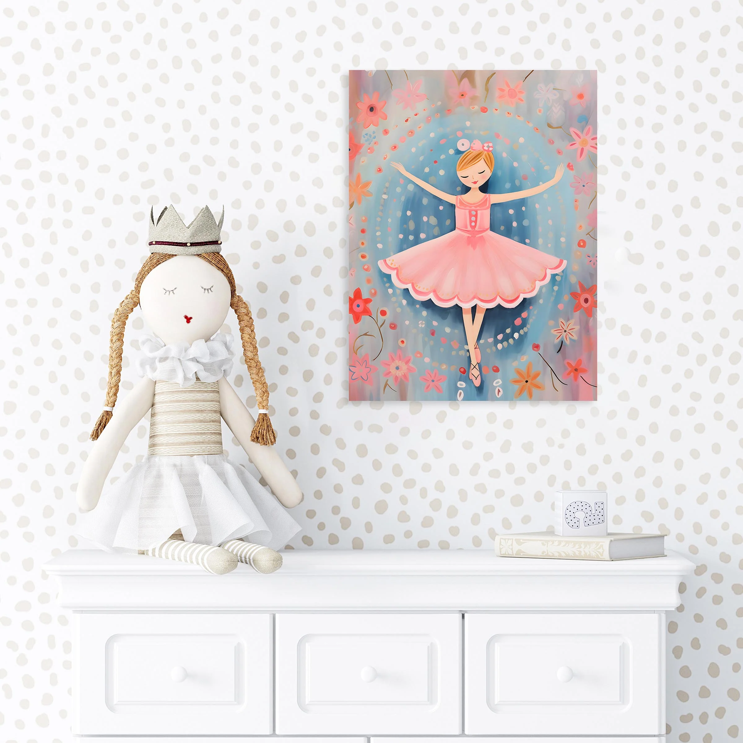 Girls: Set of 1 - Little Ballerina Dancing