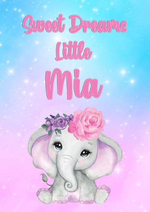 Girls: Set of 1 - Sweet Dreams Elephant Girl - Image 2