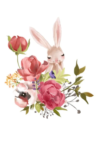 Girls: Set of 3 - Beautiful Forest Bunny - Image 3