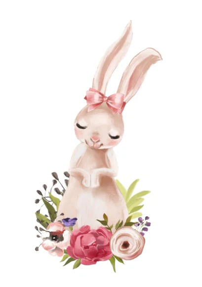 Girls: Set of 3 - Beautiful Forest Bunny - Image 4