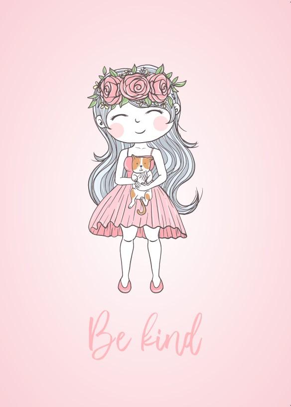 Girls: Set of 3 - Cute Girl Wall Art (2) - Image 3