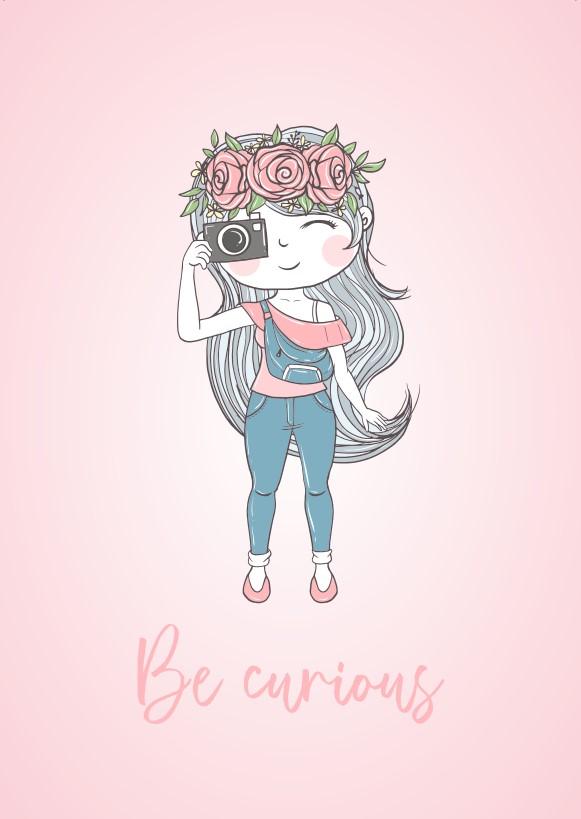 Girls: Set of 3 - Cute Girl Wall Art (2) - Image 4