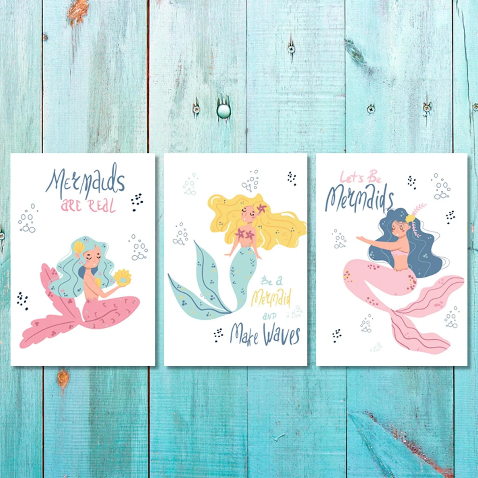 Girls: Set of 3 - Lets-Be-Mermaids (2)