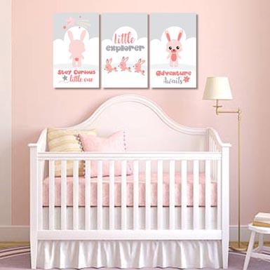 Girls: Set of 3 - Pink Bunny Little explorer - Image 5