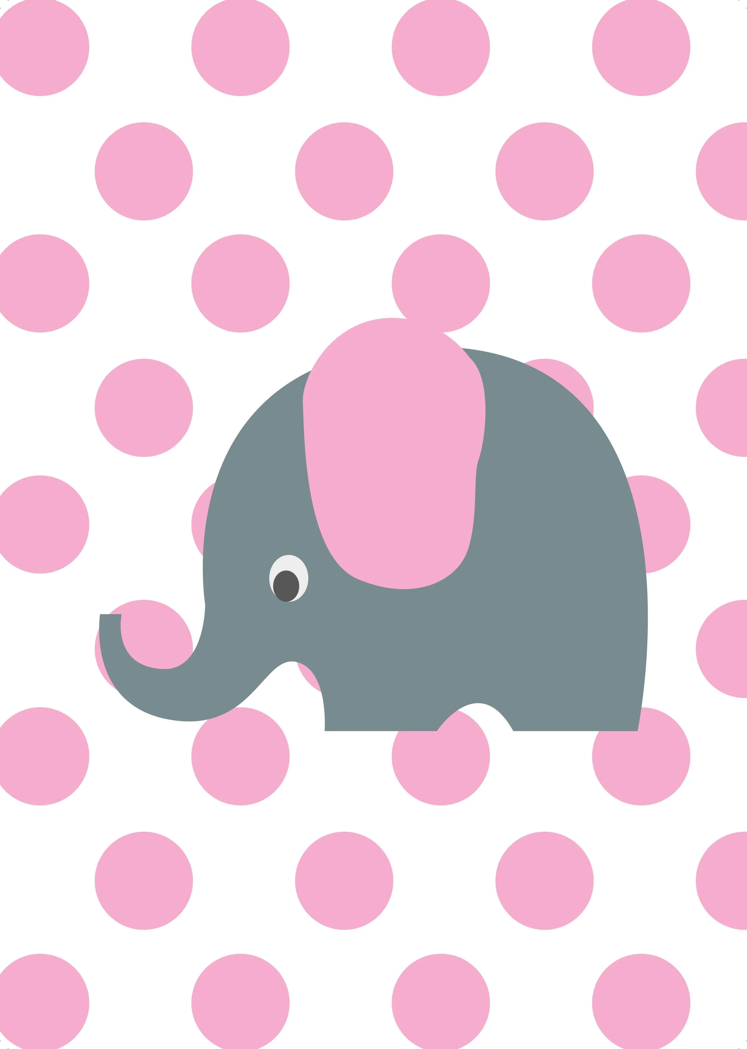 Girls: Set of 3 - Pink Grey elephant - Image 4