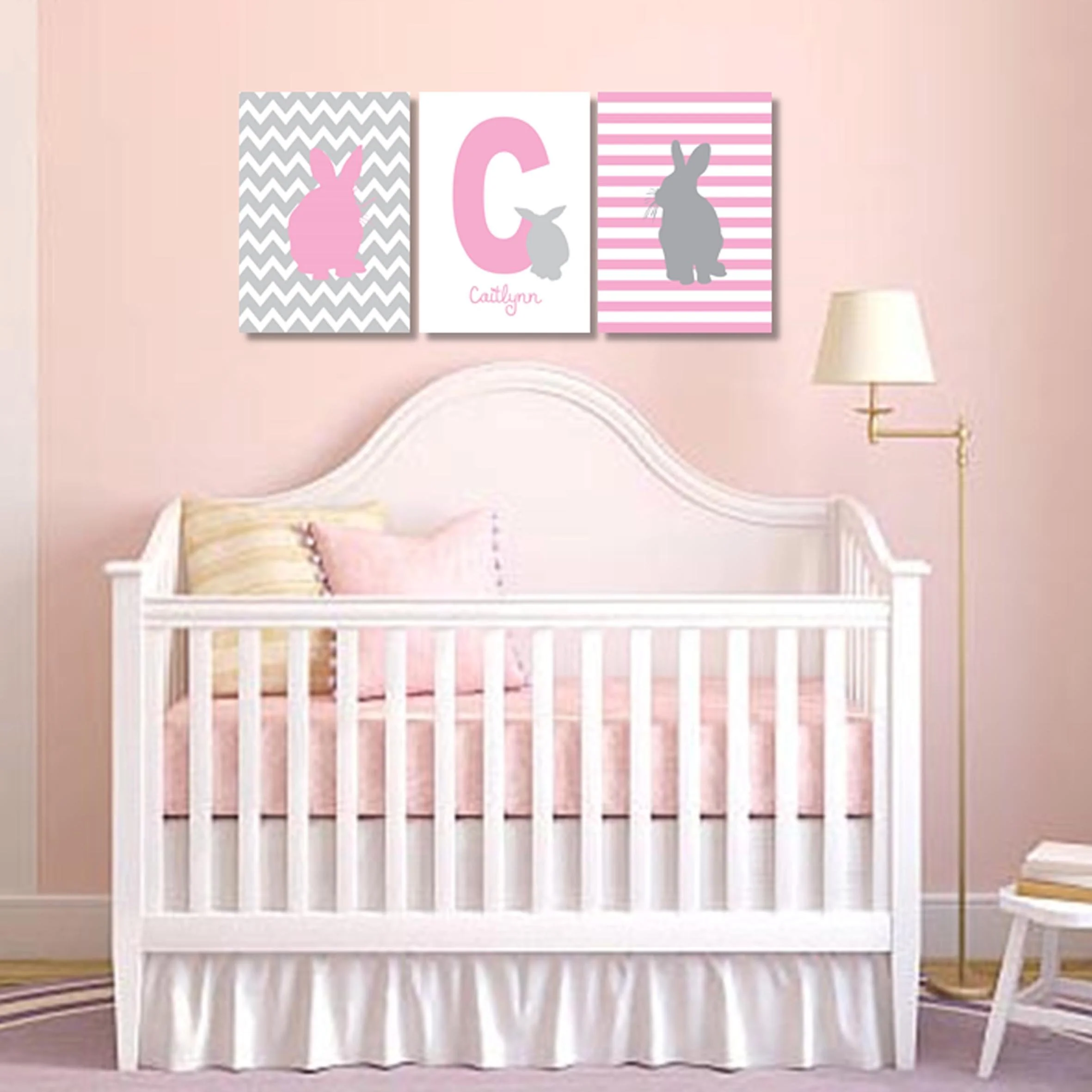 Girls: Set of 3 - Pink Rabbits - Image 5