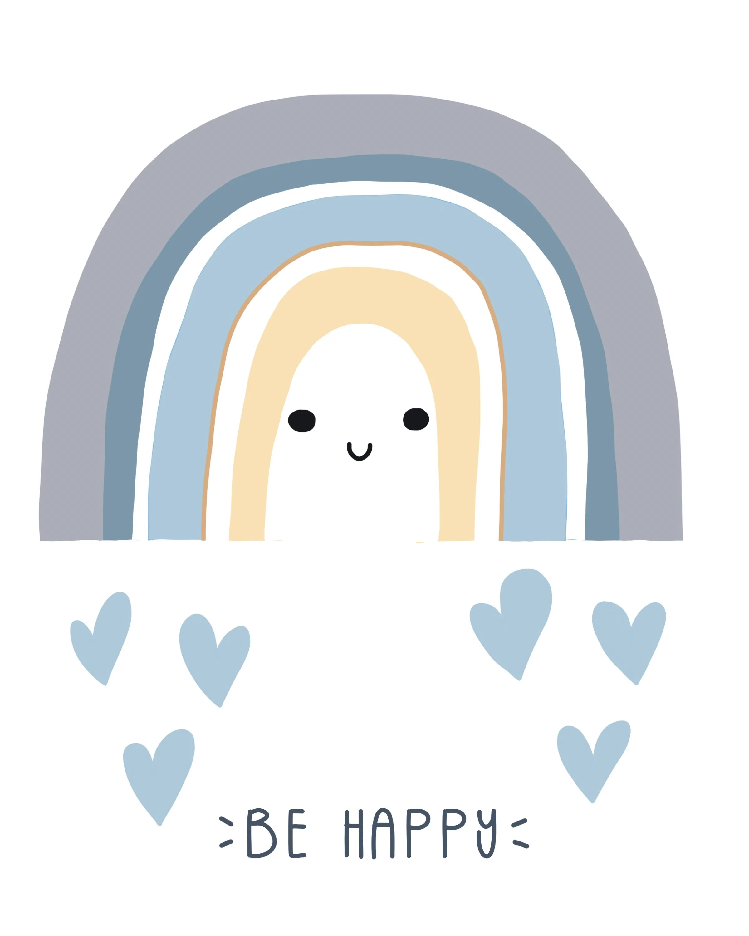 Girls: Set of 3 - Rainbow - Be love - Be Happy - Be Kind - Image 3