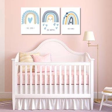 Girls: Set of 3 - Rainbow - Be love - Be Happy - Be Kind - Image 5