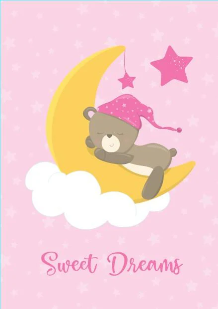 Girls: Set of 3 - Sleepy Baby Girl Bear - Image 2