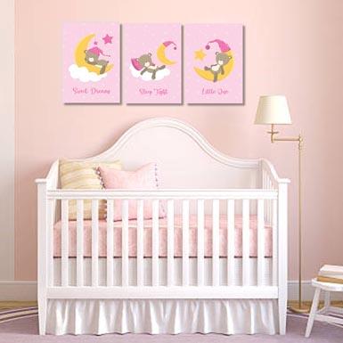 Girls: Set of 3 - Sleepy Baby Girl Bear - Image 5