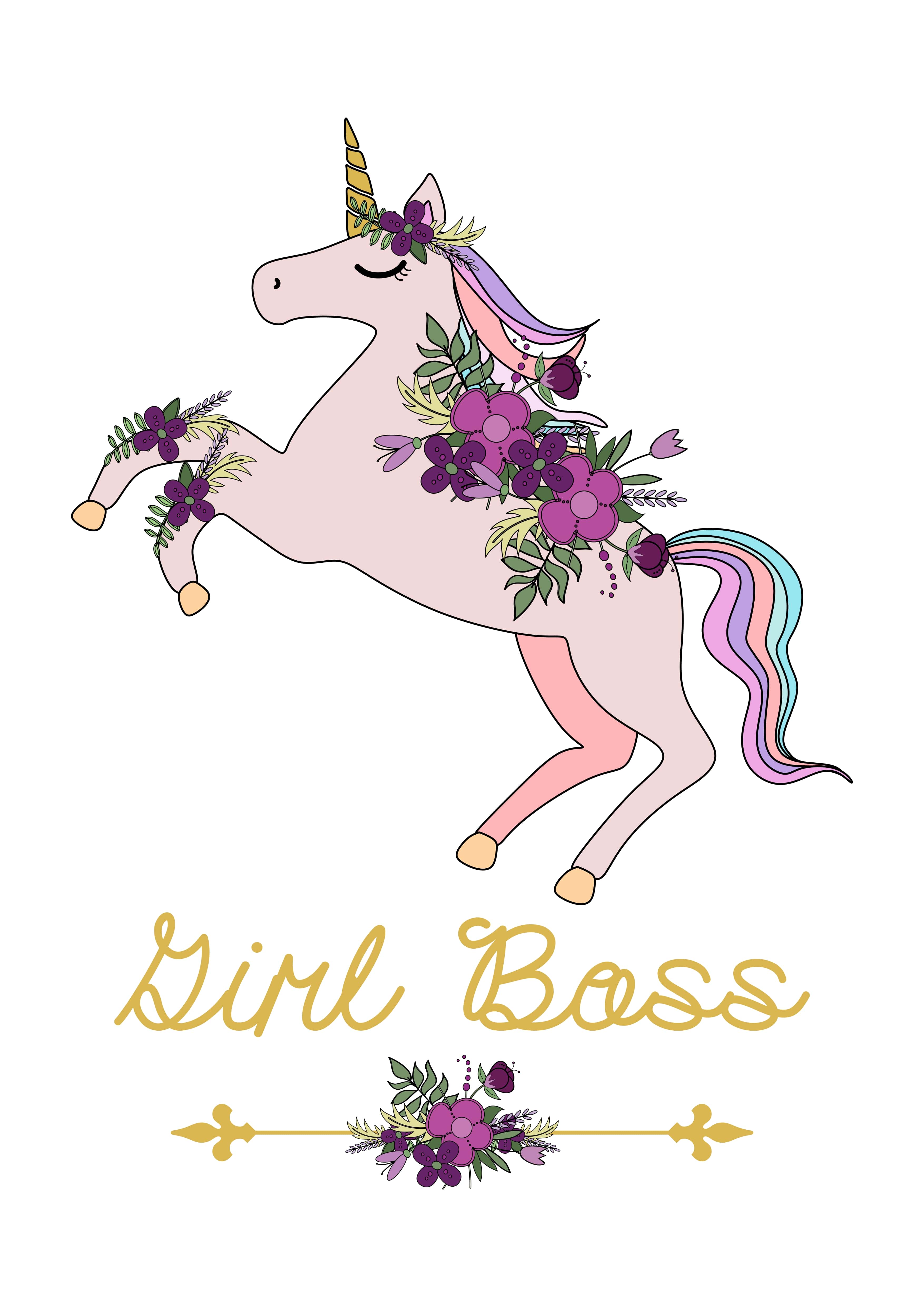 Girls: Set of 3 - Unicorn Girl Boss - Image 4