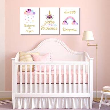 Girls: Set of 3 - Sweet Dreams Little Unicorn Princess - Image 5