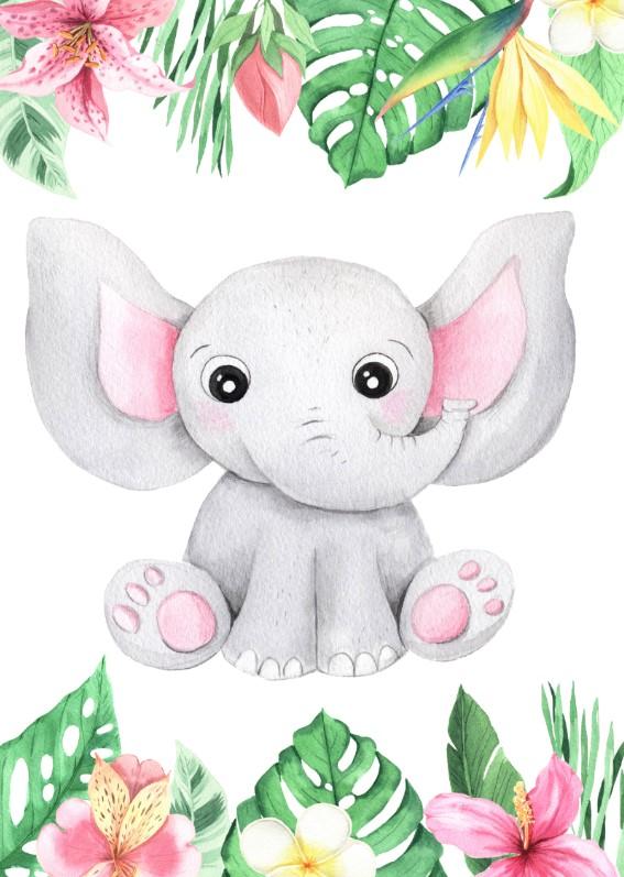 Girls: Set of 3 - Watercolor-Tropical-Animals (1) - Image 2