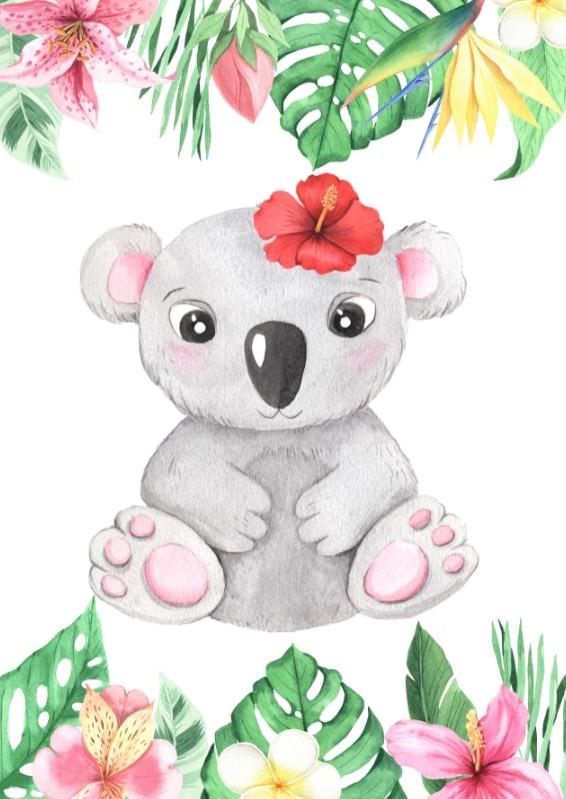 Girls: Set of 3 - Watercolor-Tropical-Animals (1) - Image 3