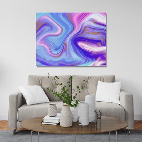 Gold emerald marble canvas décor print