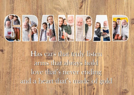 Grandad Photo Collage Canvas - Image 2