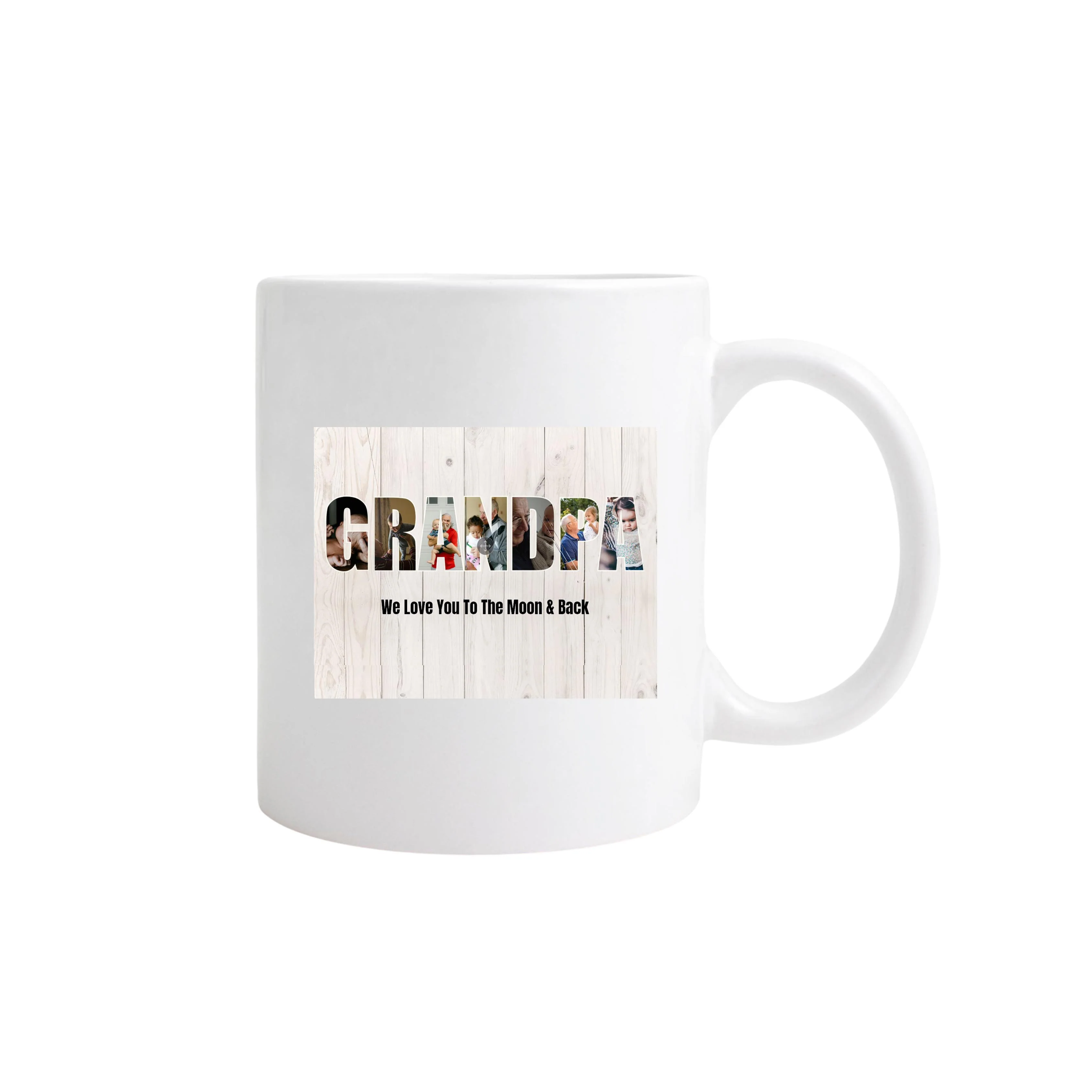 GRANDPA Photo Collage on SQUARE Acrylic, Slate, Mug or Magnet (7 Photos) - Image 3