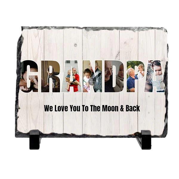 GRANDPA Photo Collage on SQUARE Acrylic, Slate, Mug or Magnet (7 Photos) - Image 4