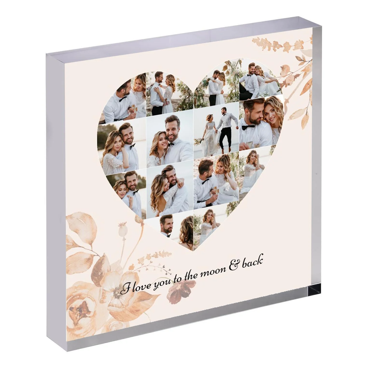 Heart Photo Collage on Acrylic, Slate, Mug or Magnet (14 Photos) - Image 5