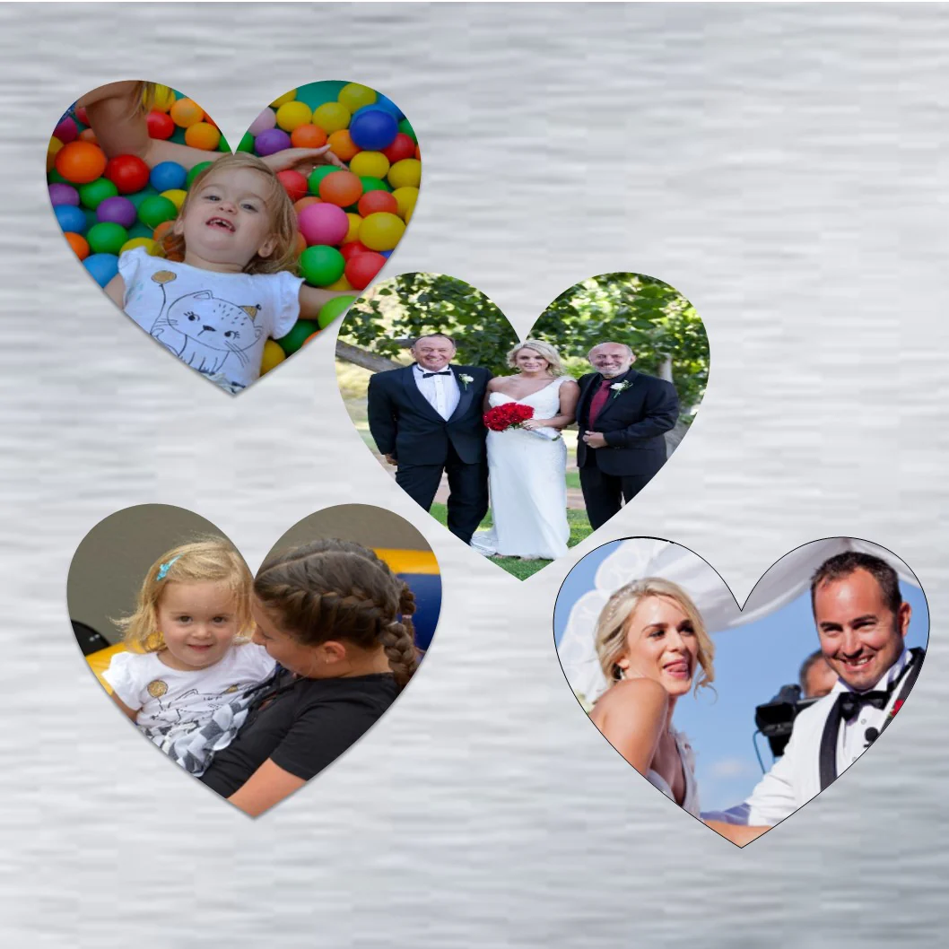 Heart Shaped Photo Fridge Magnets - personalised (4 PER PACK) - Image 2