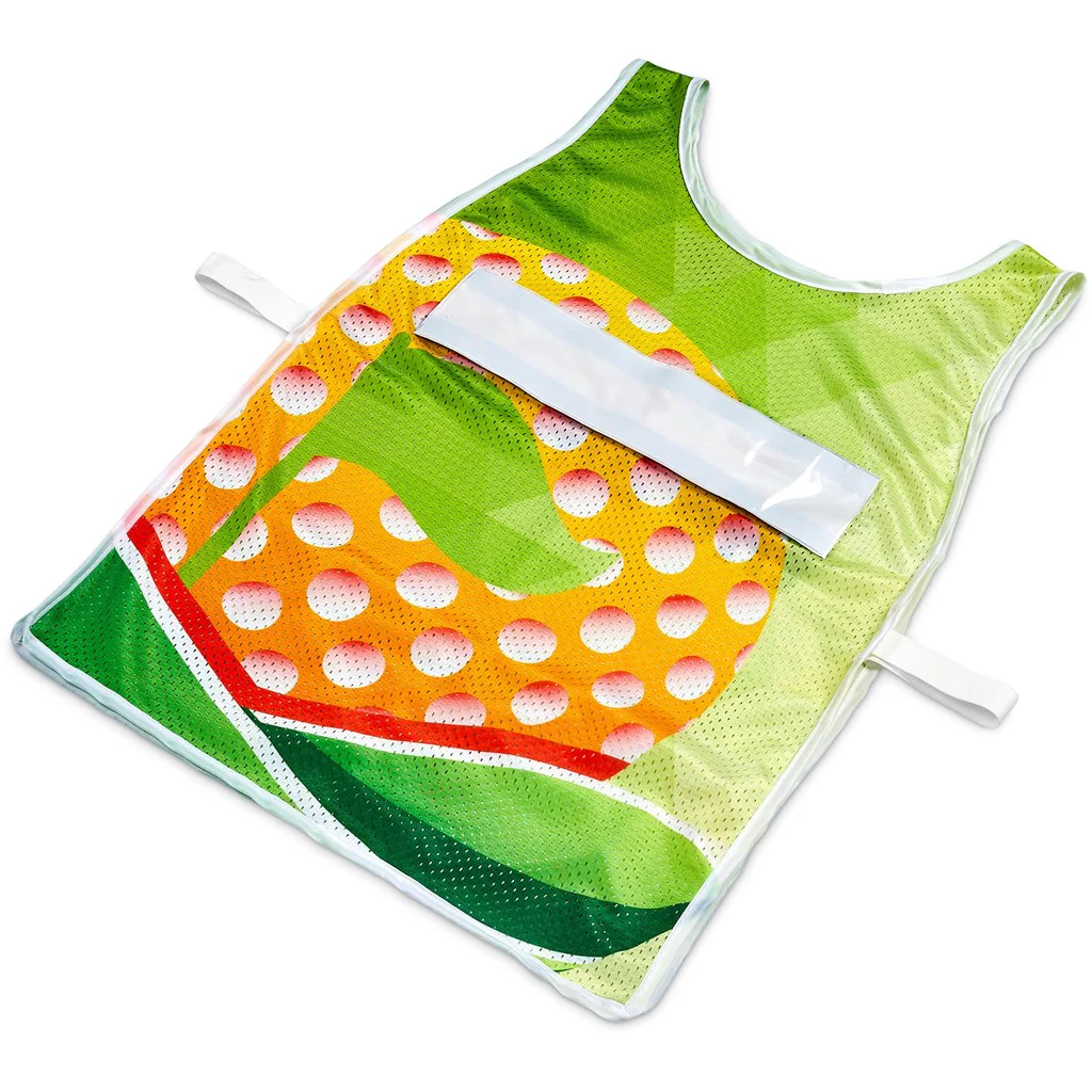 Hoppla Jackal Caddy Bib with PVC Name Sleeve-White - Image 5
