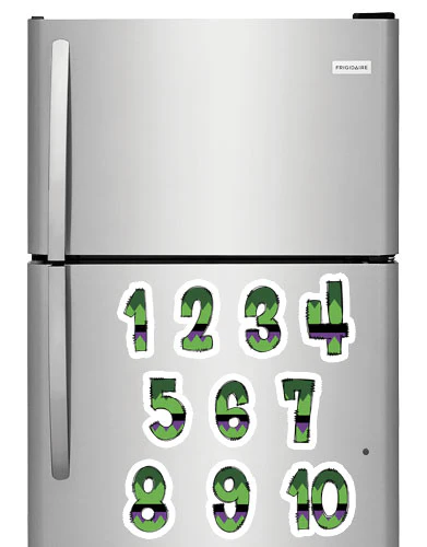 Hulk Theme Numbers Photo Fridge Magnets - (10 PER PACK) - Image 2
