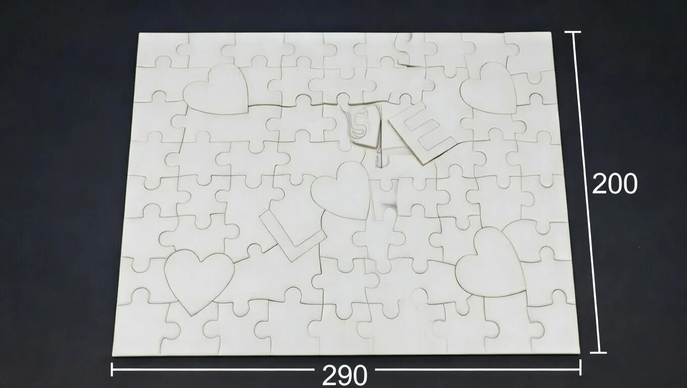 Jigsaw Photo LOVE WITH HEARTS Puzzle - 72 Pieces - Image 3