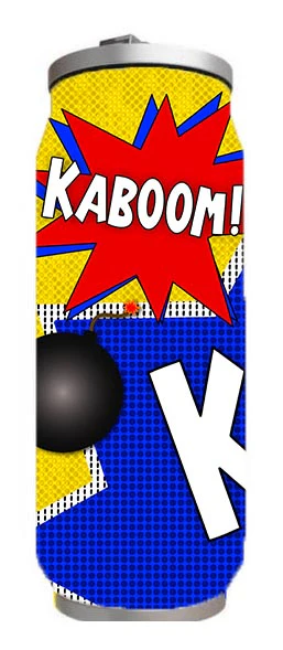 Kids - Comic Kids Design on Tumbler, Can, Flask, or Water bottle - Image 4