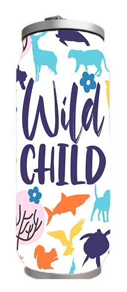 Kids - Wild Child Design on Tumbler, Can, Flask, or Water bottle - Image 4