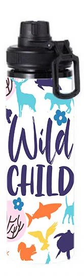 Kids - Wild Child Design on Tumbler, Can, Flask, or Water bottle - Image 6