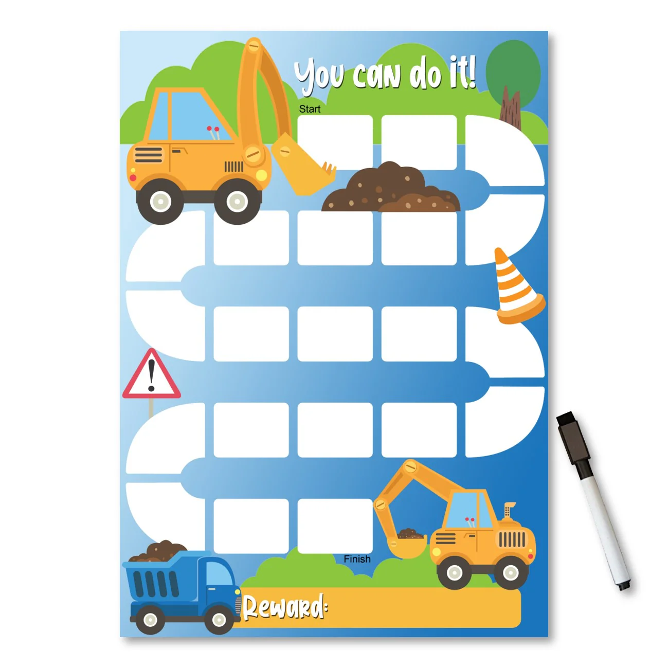 Kids Reward / Chore Chart (Construction) - Image 2