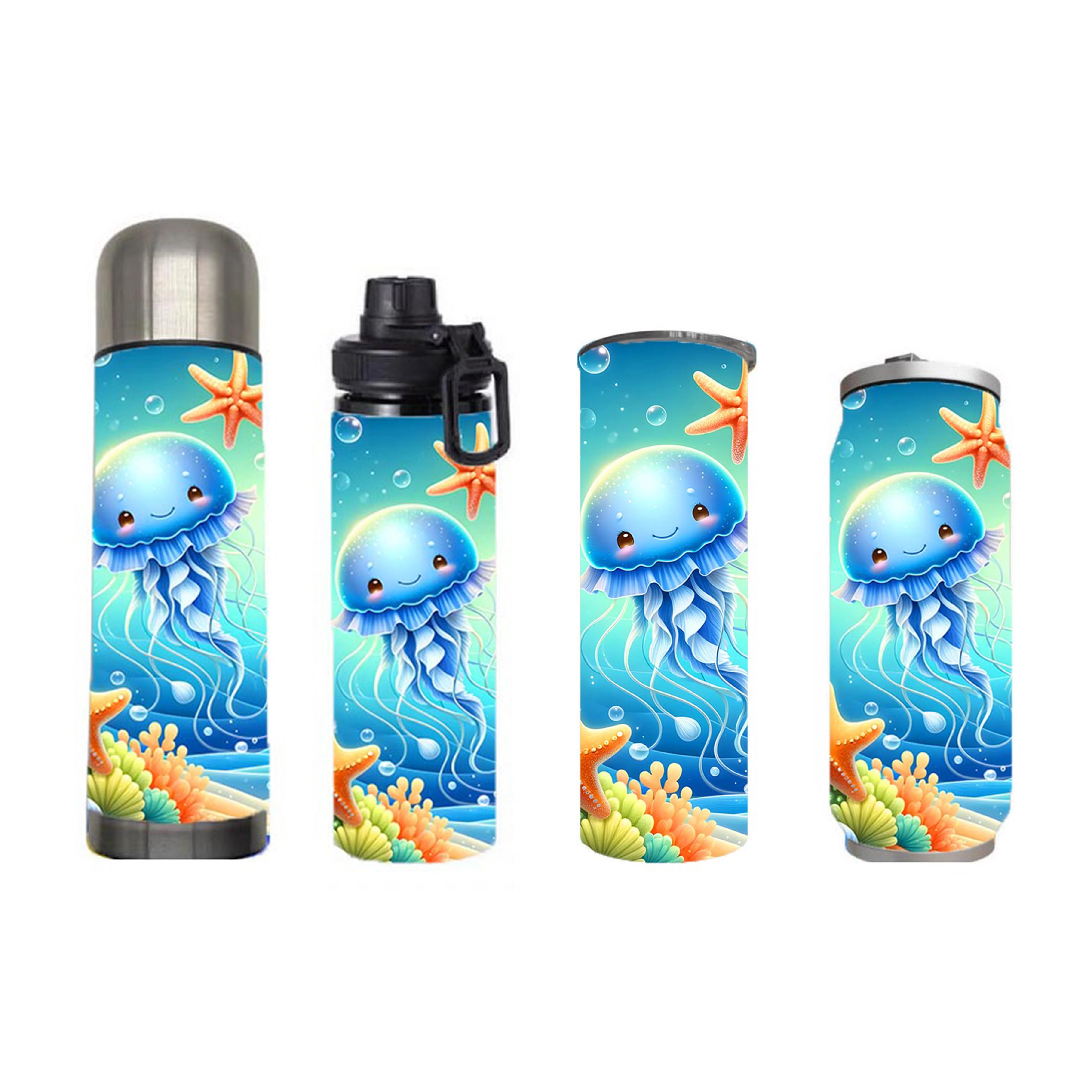 Kids - Under the Sea Design on Tumbler, Can, Flask, or Water bottle - Image 7